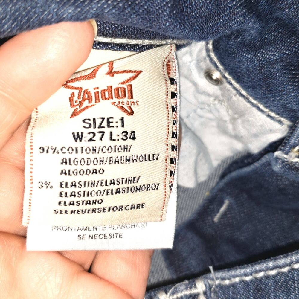 LA Idol Y2K style embellished Boot cut Jeans size 1/27 - Picture 6 of 8